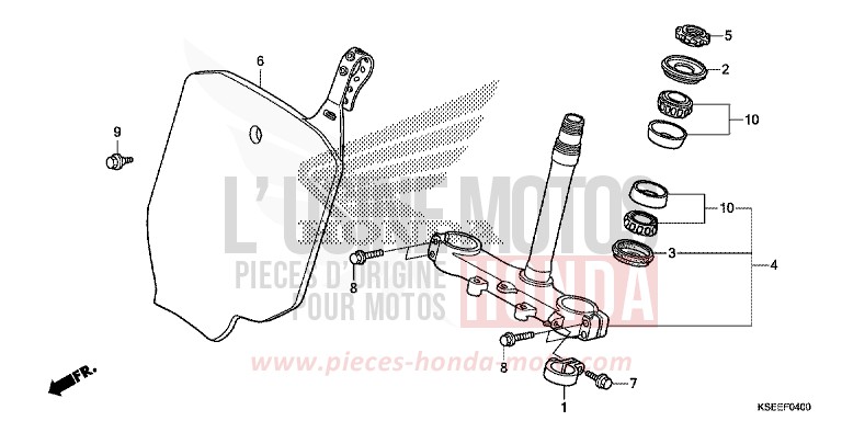 LENKSCHAFT von CRF150R "Big Wheels" EXTREME RED (R292) von 2018